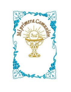 My first Communion Caliz Embroidery design 