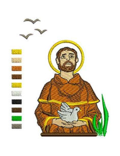 Saint Francis of Assisi Embroidery design 