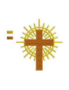 Cross halo Embroidery design 