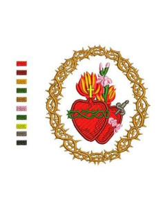 Immaculate Heart of Mary 3 Embroidery design 