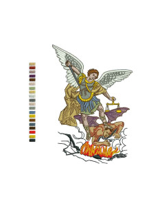 Archangel Michael Embroidery design 