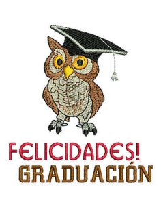 Graduation Owl Embroidery design 