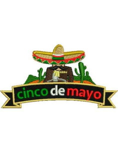 Cinco de Mayo  embroidery design