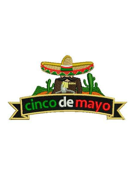 Cinco de Mayo diseño para bordado