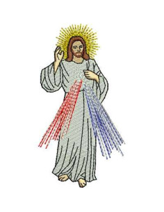 Embroidered Jesus Divine Mercy 12 cm