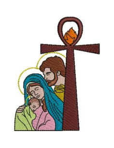 Holy Family Sacred embroidery design