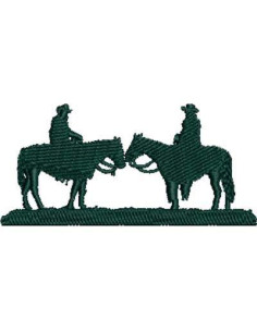 Cowboys silhouette design for embroidery