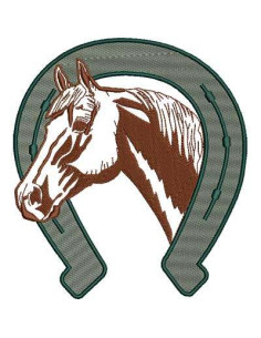 Horseshoe Horse embroidery design