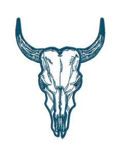 Bull Skull Embroidery Design