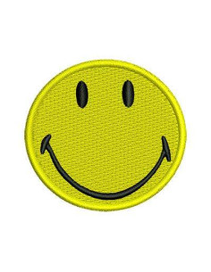 Happy face design for embroidery