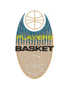 Embroidery Design Players Basket embroidery design