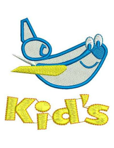 Embroidery Design Kids Plane  embroidery design