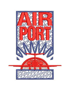 Embroidery Design  Airport embroidery design