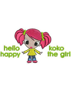 Embroidery Design Koko girl embroidery design